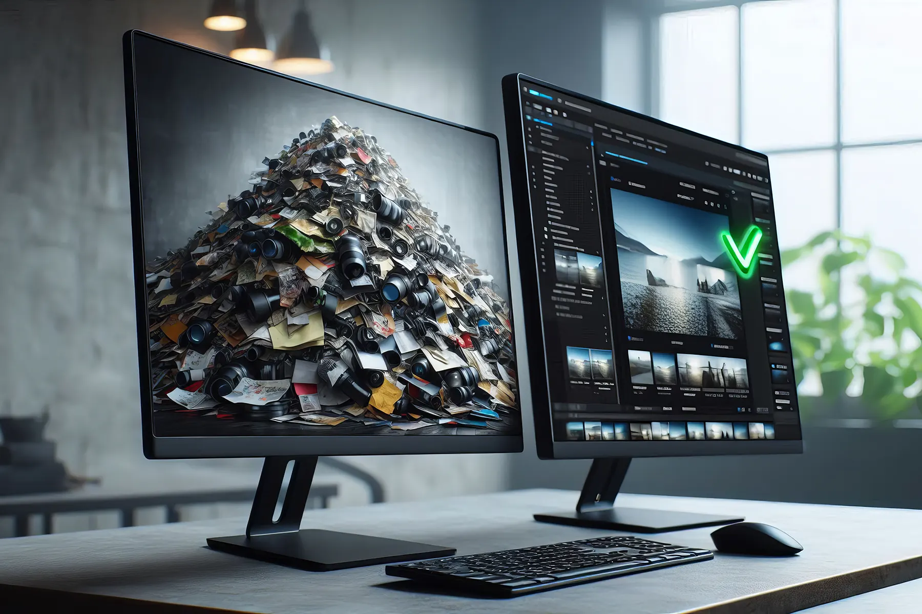 Duplicate Photo Finder scanning and removing similar images from a photo library.