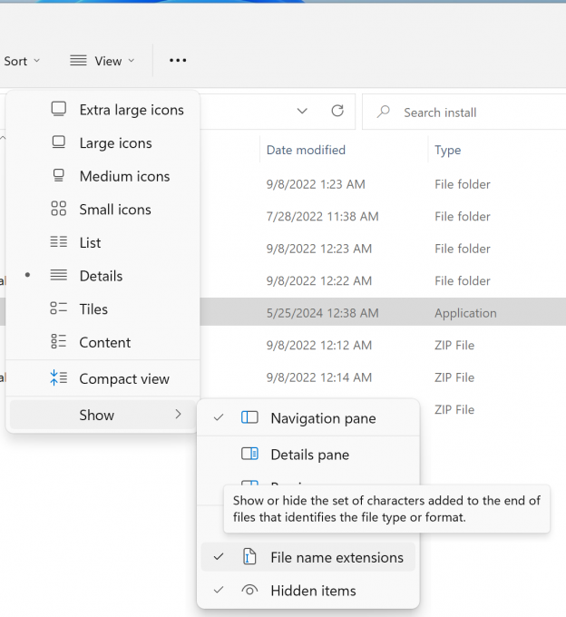 Show Hidden Files in Windows 11, 10, 8, 7