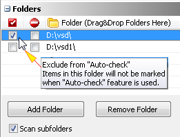Exclude from auto-check