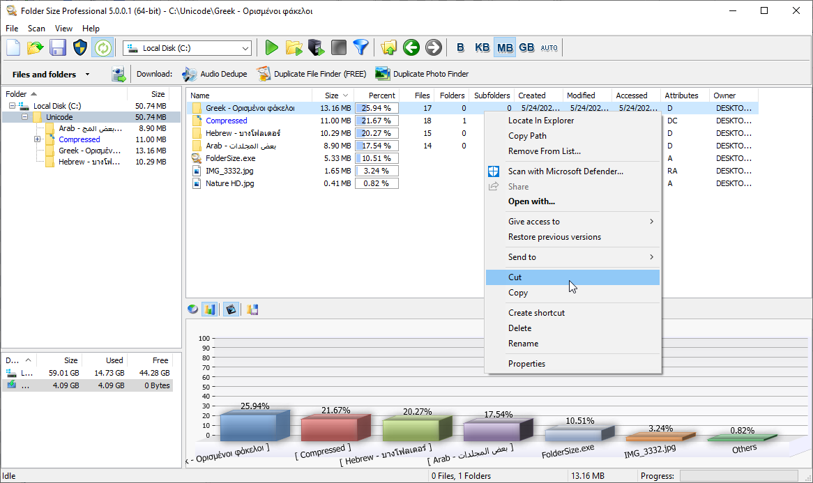 Free File Tree Size Information